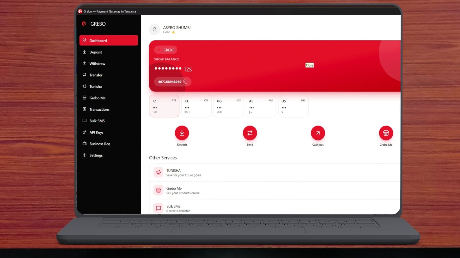 Grebo desktop app preview